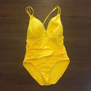 Yellow swimsuit